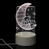 꿈나라 달곰이 3D 착시 아크릴 무드등 USB 감성조명