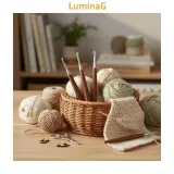 원목 코바늘 4종세트 뜨개질 DIY 손뜨개 수예 공예 도구