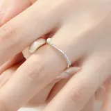 [비쥬홀릭] 실버925 백금도금 진주 큐빅 은반지