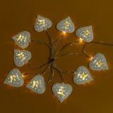 10구 USB LED 하트 X-MAS 가랜드 전구 크리스마스조명