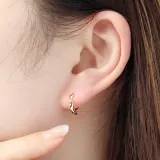 [비쥬홀릭] 골드도금 실버925 웨이브 꼬임 링 귀걸이