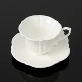 메르씨 꽃잎 도자기 커피잔 세트(185ml) 순백 홍차잔
