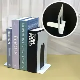 T자형 책꽂이 북엔드 화이트