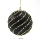 블랙시크 글리터 장식볼 2p(10cm) (반짝이회오리)