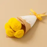 DIY 종이꽃 꽃다발 만들기 키트 졸업식 선물 옐로우