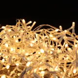 300구 투명선 LED 커튼 웜색 지니전구 1mx3m