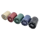 5종 포커칩 숫자 100PCS