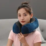 릴렉션 메모리폼 목베개 3종세트(블루) 여행용목쿠션