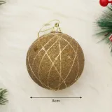 로열골드 글리터 장식볼 3p(8cm) (유니버스)