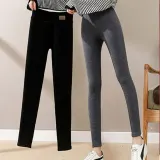 라벨 패치 기모 레깅스
