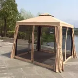 대형 야외 그늘막 천막 (300cmx300cm) (베이지)