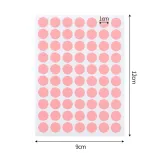 10mm 컬러 원형 스티커 60매(핑크) 분류스티커