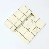 뽀송데이 30수 코튼 바스타월 70x140cm 체크 화이트