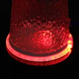 홈파티 자동 LED 컵받침 레드 술잔코스터 10cm