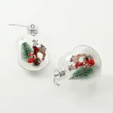 스노우 투명 장식볼 2p(10cm) (사슴마을)
