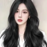 여신 웨이브 긴머리 통가발(블랙)