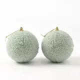 퓨어그린 패브릭 장식볼 2P(10cm) (뽀글폼폼이)