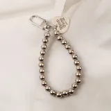 실버하트키링 하트팬던트 구슬키링 폰꾸 핸드폰 가방 꾸미기
