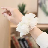 [엔젤슈슈] 쉬폰 더블 레이어 곱창밴드(아이보리) 끈
