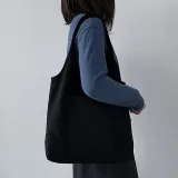 포켓 캔버스 에코백(블랙) DIY천가방
