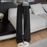 여성 융털 기모 와이드팬츠 츄리닝긴바지 허리밴딩팬츠