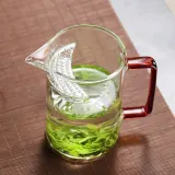 크리스탈문 유리 거름망 숙우 400ml 레드