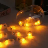 빛나는 파티 LED 총알 풍선 조명 주황색 50개 벌룬라이트