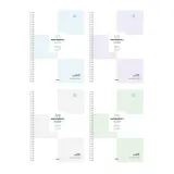 혜명몰 펜피아 3000 스프링 6분할노트 수학 / 188X260mm/50매 - 박스 (70개입) 제본노트 초등문구 어린이공