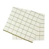 뽀송데이 30수 코튼 바스타월 70x140cm 체크 화이트