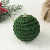 퓨어그린 패브릭 장식볼 3p(8cm) (방울도트)