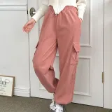 스트링 골지 카고 와이드 여선 팬트 골덴바지 카고바지