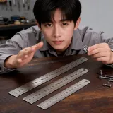 스텐 철자 자 스테인리스 측정 공구 사무실 문구 제도 도구 15cm 150mm