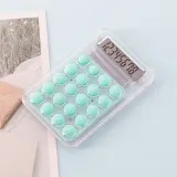 버블톡 휴대용 포켓 귀여운 투명 미니 계산기 민트