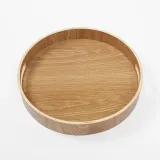 키친 손잡이 원형 우드트레이 30cm 서빙쟁반