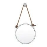 빈티지 스트랩 벽거울(30cm) (실버) 화장대거울