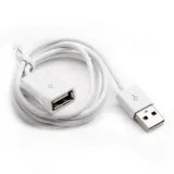 coms USB 케이블(일반 연장) 수퍼슬림 화이트 - 1M