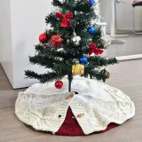 크리스마스 트리 스커트 나무 장식 다리 커버 받침 성탄절 니트