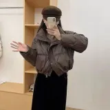 여성 숏패딩 하이넥 점퍼 오버핏 겨울 외투