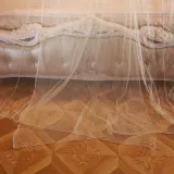 하늘하늘 침대 캐노피 모기장(베이지)