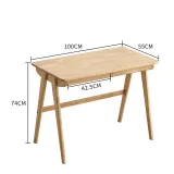 원목 컴퓨터 책상 (100cm) (네츄럴)