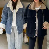 여성 데님 점퍼 겨울 퍼 안감 자켓 보온 아우터