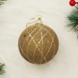 로열골드 글리터 장식볼 3p(8cm) (유니버스)