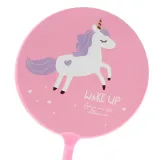 유니콘 부채볼펜 미니부채 여름 판촉물 단체선물 핑크