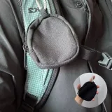 백팩 이어폰 파우치키링 블랙 동전파우치 가방키링