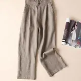 린넨팬츠 여름린넨바지 여성린넨바지 고무줄바지