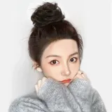 뷰티 올림머리 곱창밴드 가발(브라운)