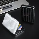 RFID 차단 카드 케이스 안티스키밍 여행 미니 포켓 신용카드 지갑