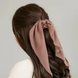 [엔젤슈슈] 쉬폰 롱리본 곱창밴드(핑크) 해오머리끈