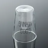 굿모닝 투명 유리컵 세트 350ml 아이스컵