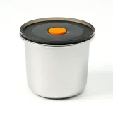 전자레인지 원형 스텐 밀폐용기 530ml 반찬통